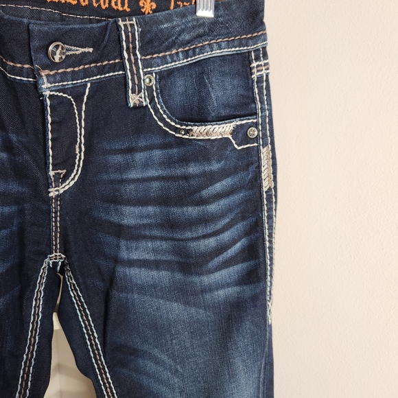 Rock Revival Jeans womens size 27 Easy Skinny Chile embellished - Picture 3 of 8